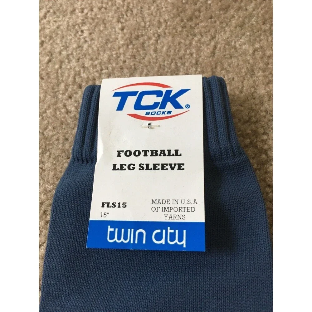 Men’s TCK Socks Football Leg Sleeve 15in Size XL Blue 1-Pair